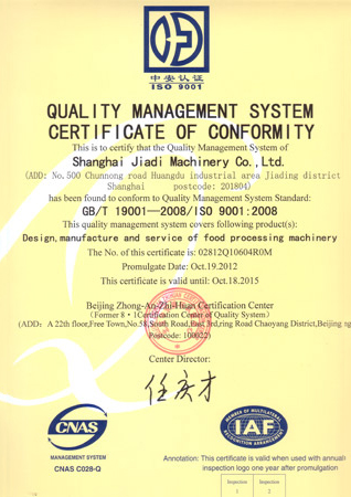 ISO9001 (2012-2015)